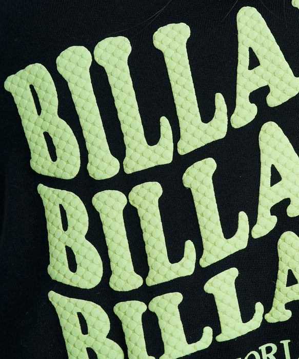 BILLABONG ウィメンズ WAVE LOGO BOY FIT LIGHT CREW トレーナー 【2026年秋冬モデル】 BLK / L