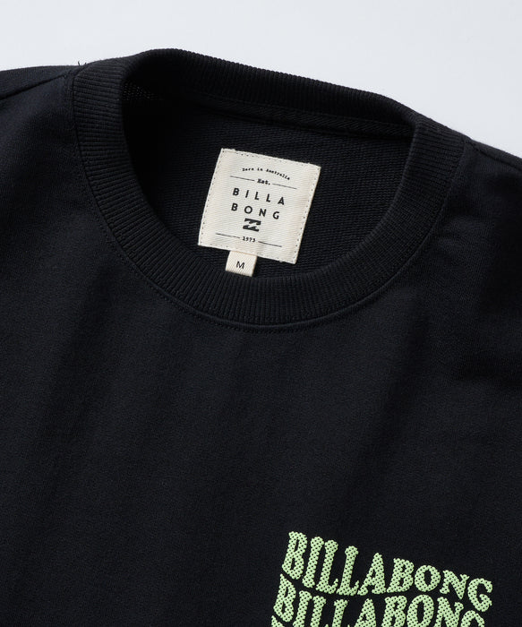 BILLABONG ウィメンズ WAVE LOGO BOY FIT LIGHT CREW トレーナー 【2026年秋冬モデル】 BLK / L