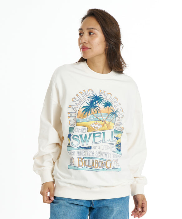 BILLABONG ウィメンズ GRAPHIC LOOSE FIT CREW トレーナー 【2026年秋冬モデル】 SCS / L