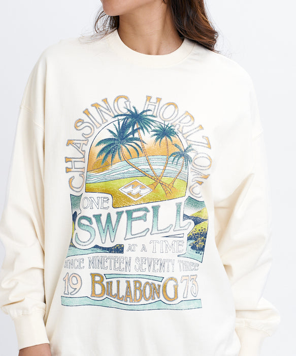 BILLABONG ウィメンズ GRAPHIC LOOSE FIT CREW トレーナー 【2026年秋冬モデル】 SCS / L