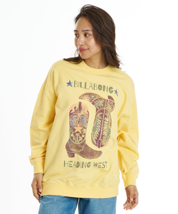 BILLABONG ウィメンズ GRAPHIC LOOSE FIT CREW トレーナー 【2026年秋冬モデル】 SUD1 / L