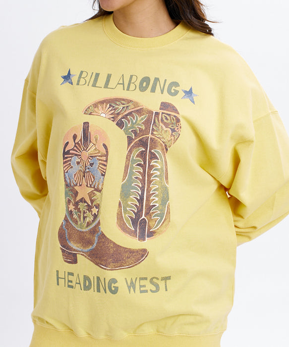 BILLABONG ウィメンズ GRAPHIC LOOSE FIT CREW トレーナー 【2026年秋冬モデル】 SUD1 / L