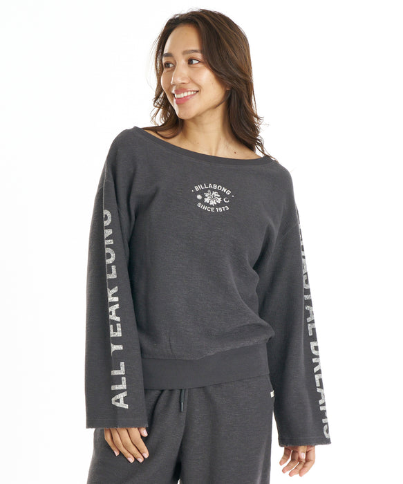 BILLABONG ウィメンズ 2WAY BOAT NECK CREW トレーナー 【2026年秋冬モデル】 OFB / L
