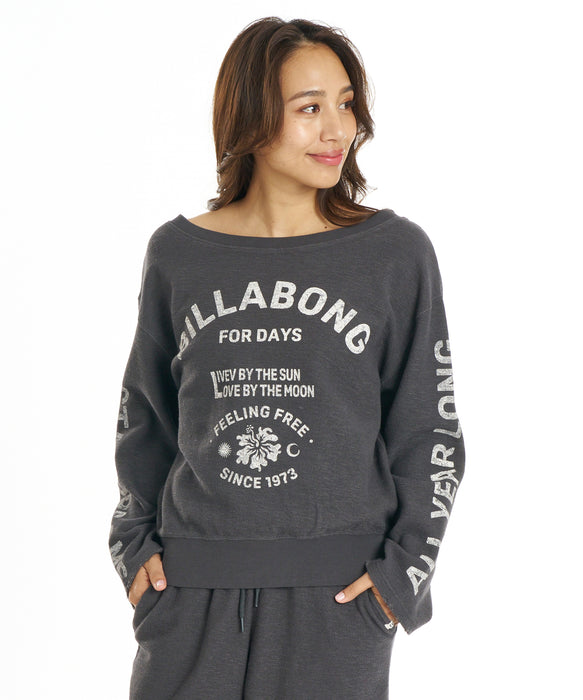 BILLABONG ウィメンズ 2WAY BOAT NECK CREW トレーナー 【2026年秋冬モデル】 OFB / L