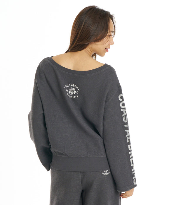 BILLABONG ウィメンズ 2WAY BOAT NECK CREW トレーナー 【2026年秋冬モデル】 OFB / L