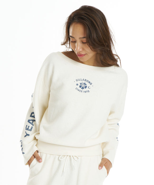 BILLABONG ウィメンズ 2WAY BOAT NECK CREW トレーナー 【2026年秋冬モデル】 SCS / L