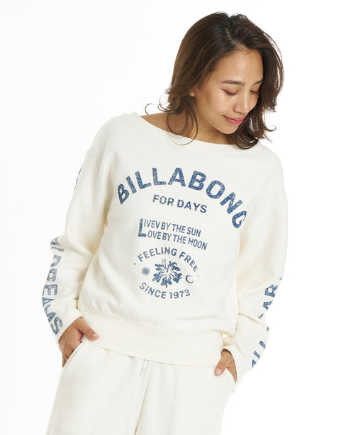 BILLABONG ウィメンズ 2WAY BOAT NECK CREW トレーナー 【2026年秋冬モデル】 SCS / L