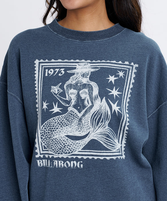 BILLABONG ウィメンズ COWGIRL LOOSE FIT CREW トレーナー 【2026年秋冬モデル】 IND / L