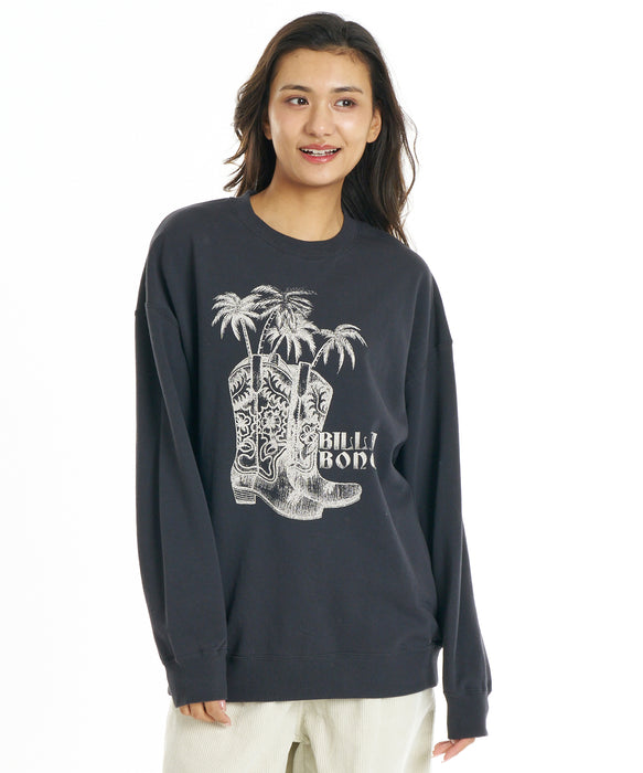 BILLABONG ウィメンズ COWGIRL LOOSE FIT CREW トレーナー 【2026年秋冬モデル】 OFB / L