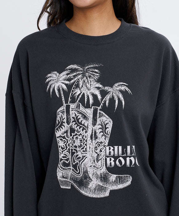 BILLABONG ウィメンズ COWGIRL LOOSE FIT CREW トレーナー 【2026年秋冬モデル】 OFB / L