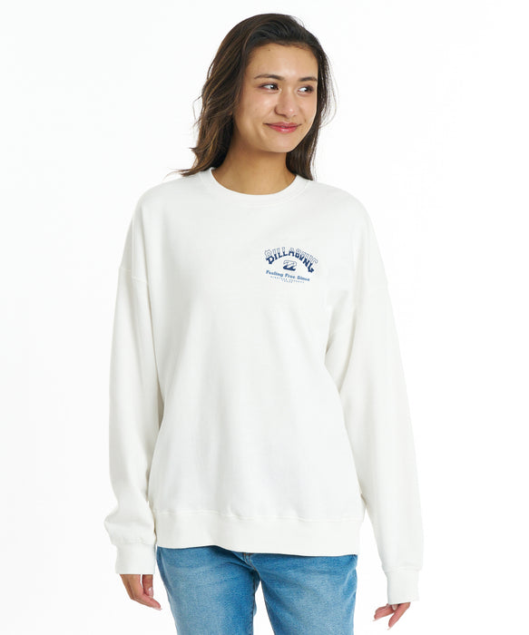 BILLABONG ウィメンズ SQUARE LOGO BOY FIT CREW トレーナー 【2026年秋冬モデル】 OF2 / L