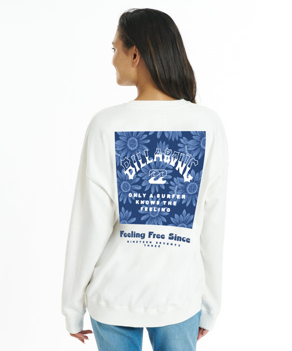 BILLABONG ウィメンズ SQUARE LOGO BOY FIT CREW トレーナー 【2026年秋冬モデル】 OF2 / L