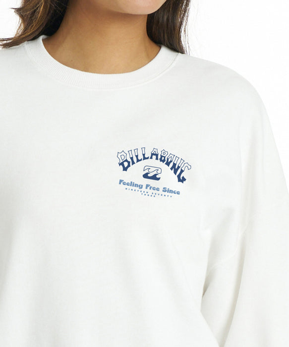 BILLABONG ウィメンズ SQUARE LOGO BOY FIT CREW トレーナー 【2026年秋冬モデル】 OF2 / L