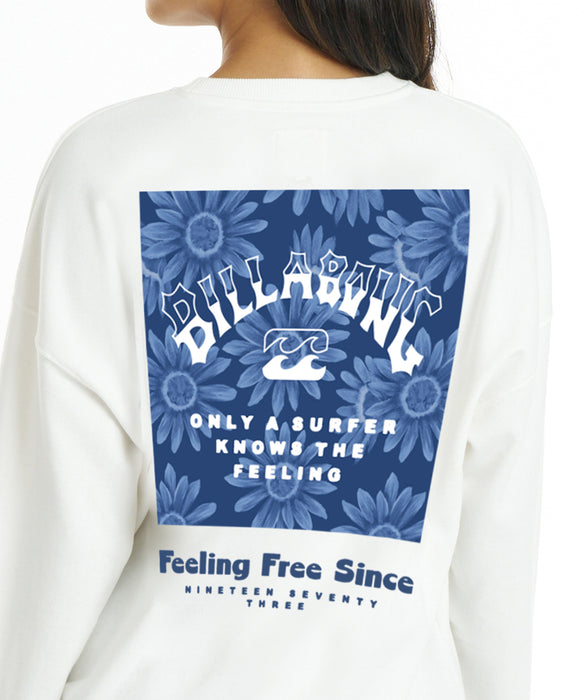BILLABONG ウィメンズ SQUARE LOGO BOY FIT CREW トレーナー 【2026年秋冬モデル】 OF2 / L