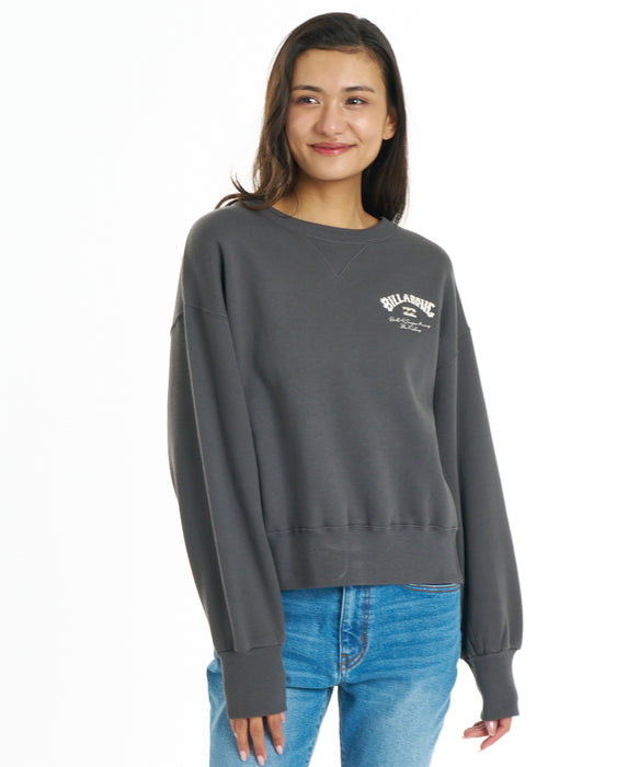 BILLABONG ウィメンズ APPLIQUE MEDIUM LOOSE CREW トレーナー 【2026年秋冬モデル】 OFB / L