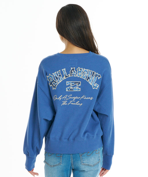 BILLABONG ウィメンズ APPLIQUE MEDIUM LOOSE CREW トレーナー 【2026年秋冬モデル】 TRV / L