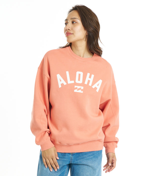 BILLABONG ウィメンズ MONO ALOHA KENDAL CREW  トレーナー 【2026年秋冬モデル】 TRC1 / M