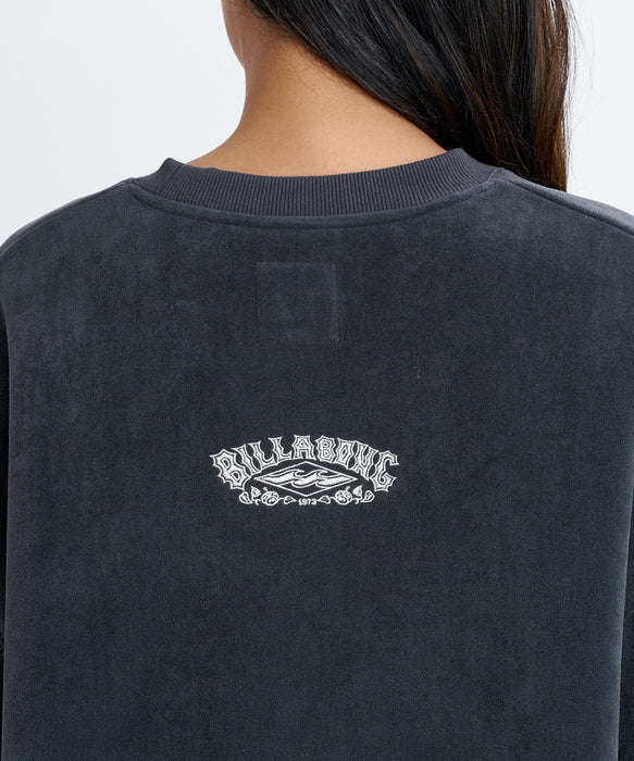 BILLABONG ウィメンズ SUEDE LIKE BONDING FLEECE CREW トレーナー 【2026年秋冬モデル】 OFB / M