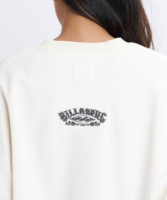 BILLABONG ウィメンズ SUEDE LIKE BONDING FLEECE CREW トレーナー 【2026年秋冬モデル】 SCS / M