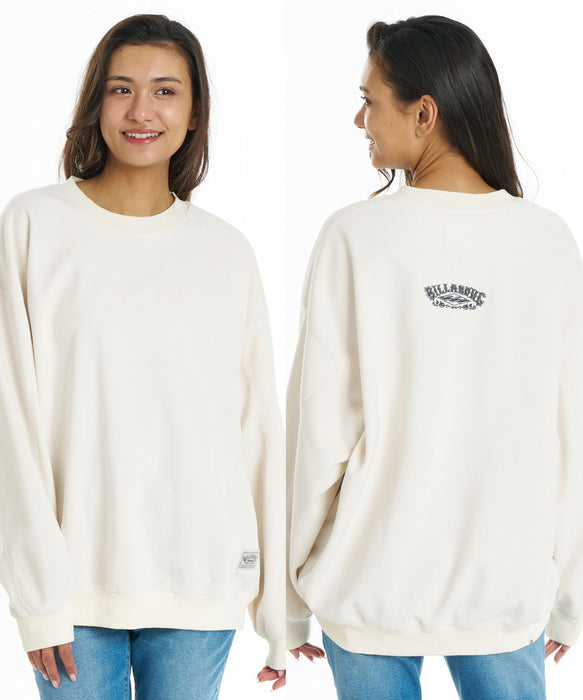 BILLABONG ウィメンズ SUEDE LIKE BONDING FLEECE CREW トレーナー 【BIG LOOSE】【2026年秋冬モデル】