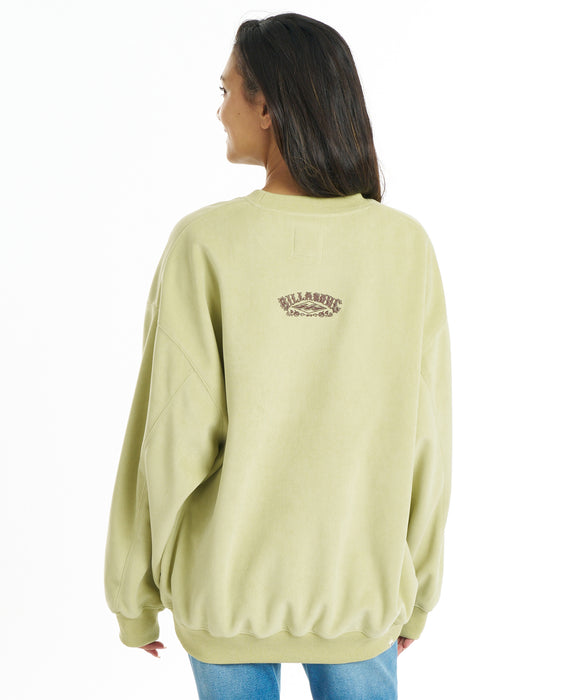 BILLABONG ウィメンズ SUEDE LIKE BONDING FLEECE CREW トレーナー 【2026年秋冬モデル】 SMGR / M