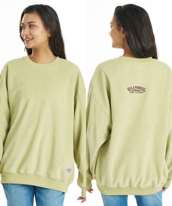 BILLABONG ウィメンズ SUEDE LIKE BONDING FLEECE CREW トレーナー 【BIG LOOSE】【2026年秋冬モデル】