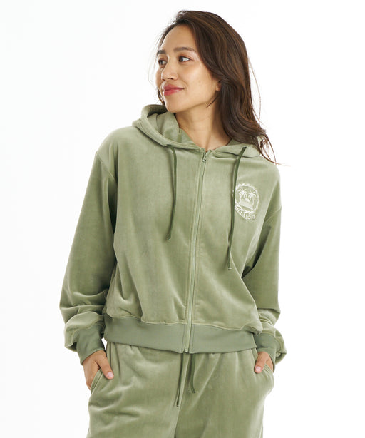 BILLABONG ウィメンズ SURF CAMP PALM 73 ZIP HOODIE パーカー 【2026年秋冬モデル】 ARG / L