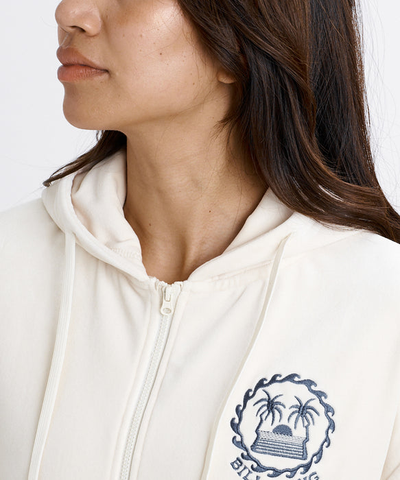 BILLABONG ウィメンズ SURF CAMP PALM 73 ZIP HOODIE パーカー 【2026年秋冬モデル】 WCP / L