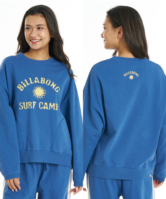 BILLABONG ウィメンズ HERITAGE CREW セットアップトレーナー 【SURF CAMP】【調温機能】【MEDIUM LOOSE】【2026年秋冬モデル】