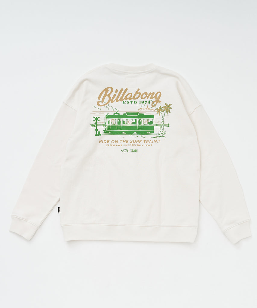 BILLABONG ウィメンズ SURF TRAIN CREW トレーナー 【江ノ電×BILLABONG