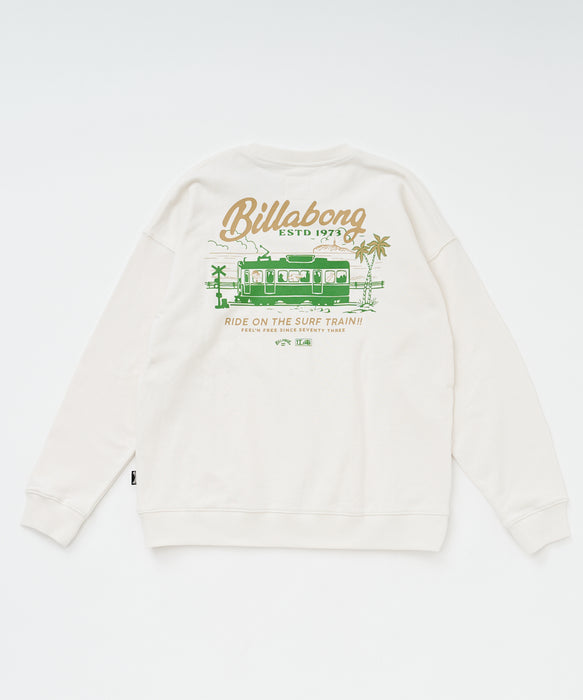 BILLABONG ウィメンズ SURF TRAIN CREW トレーナー 【江ノ電×BILLABONG】【BOY FIT】【2026年秋冬モデル】
