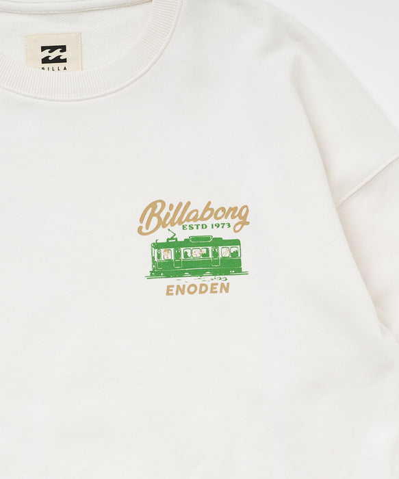 BILLABONG ウィメンズ SURF TRAIN CREW トレーナー 【江ノ電×BILLABONG】【BOY FIT】【2026年秋冬モデル】