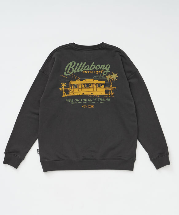 BILLABONG ウィメンズ SURF TRAIN CREW トレーナー 【江ノ電×BILLABONG】【BOY FIT】【2026年秋冬モデル】