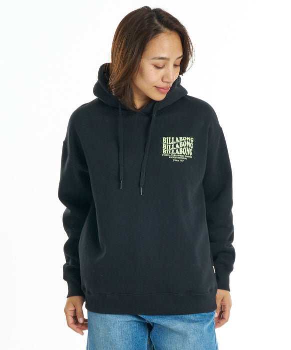 BILLABONG ウィメンズ WAVE LOGO LOOSE FIT PARKA パーカー 【2026年秋冬モデル】 BLK / L