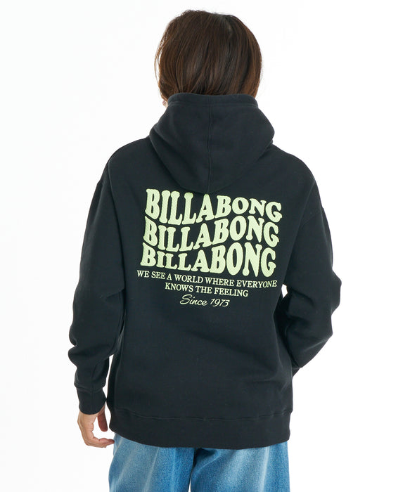 BILLABONG ウィメンズ WAVE LOGO LOOSE FIT PARKA パーカー 【2026年秋冬モデル】 BLK / L