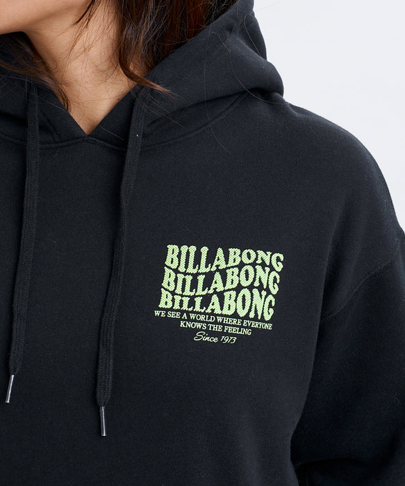 BILLABONG ウィメンズ WAVE LOGO LOOSE FIT PARKA パーカー 【2026年秋冬モデル】 BLK / L