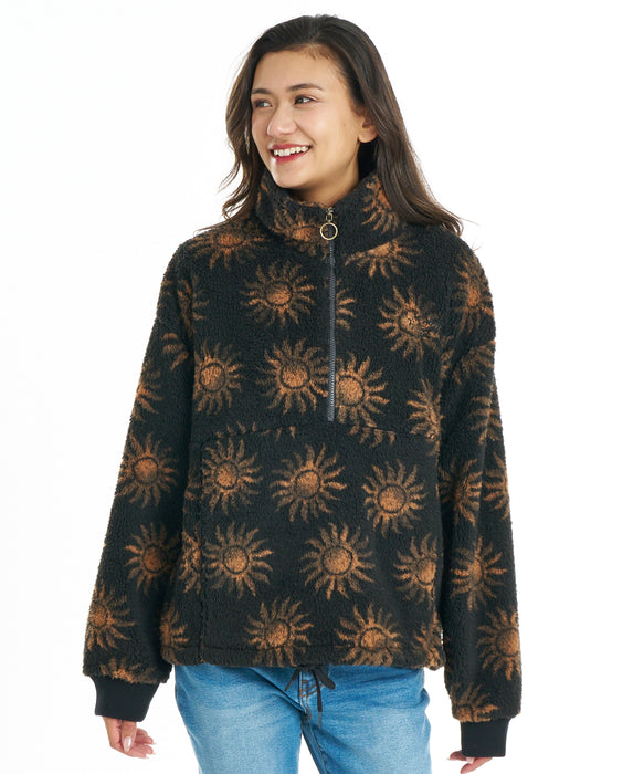 BILLABONG ウィメンズ SHERPA HALF ZIP パーカー 【2026年秋冬モデル】 BSD / M