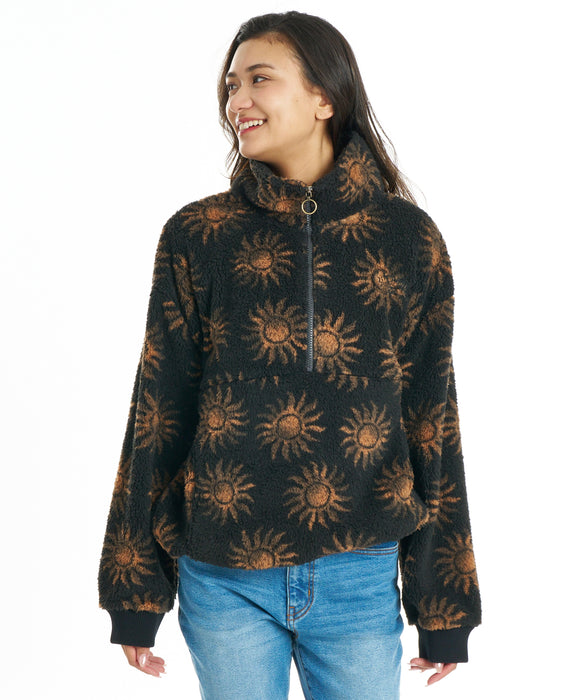BILLABONG ウィメンズ SHERPA HALF ZIP パーカー 【2026年秋冬モデル】 BSD / M