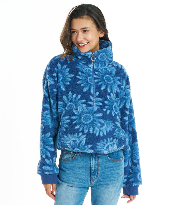 BILLABONG ウィメンズ SHERPA HALF ZIP パーカー 【2026年秋冬モデル】 TRV / M