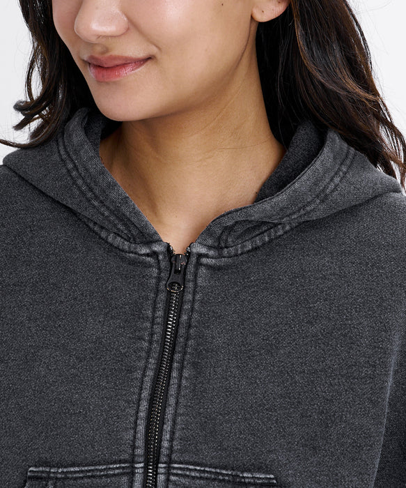 BILLABONG ウィメンズ LOOSE CROPPED WASHED ZIP PARKA パーカー 【2026年秋冬モデル】 BLK / L