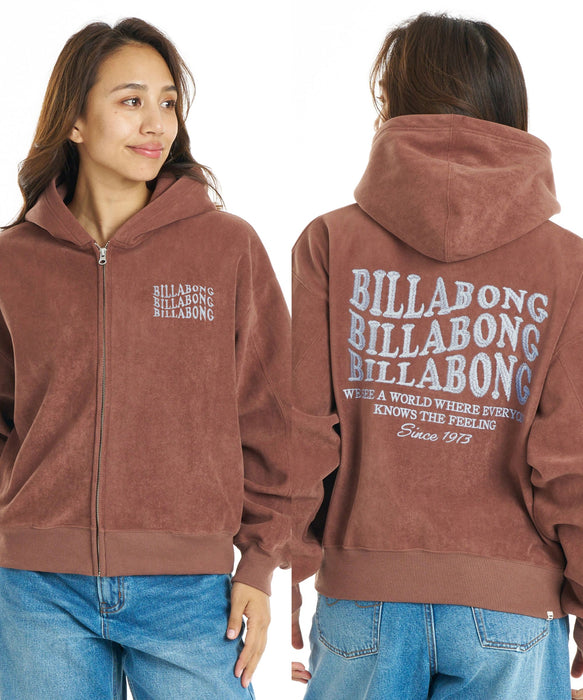 BILLABONG ウィメンズ SUEDE BONDING FLEECE ZIP PARKA パーカー 【LOOSE CROPPED】【2026年秋冬モデル】