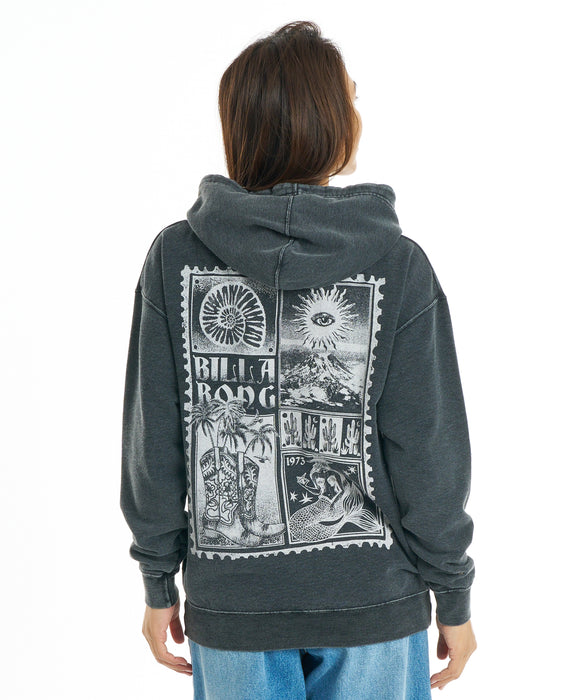 BILLABONG ウィメンズ ACROSS SKIES ZIP HOODIE パーカー 【2026年秋冬モデル】 BLK / M