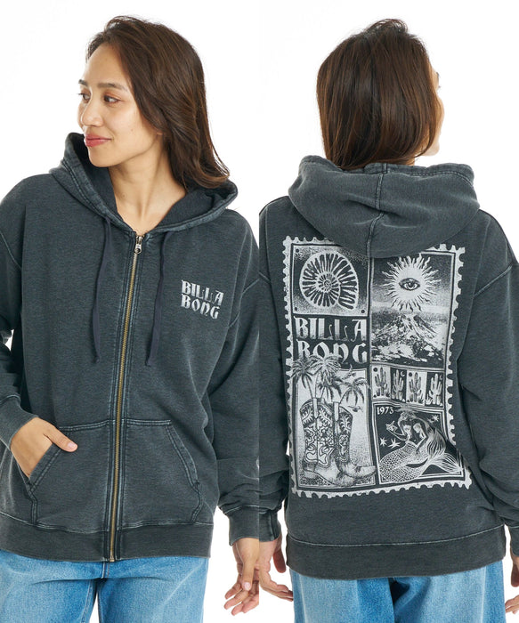 BILLABONG ウィメンズ ACROSS SKIES ZIP HOODIE パーカー 【LOOSE FIT】【2026年秋冬モデル】