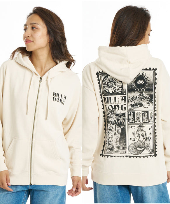 BILLABONG ウィメンズ ACROSS SKIES ZIP HOODIE パーカー 【LOOSE FIT】【2026年秋冬モデル】