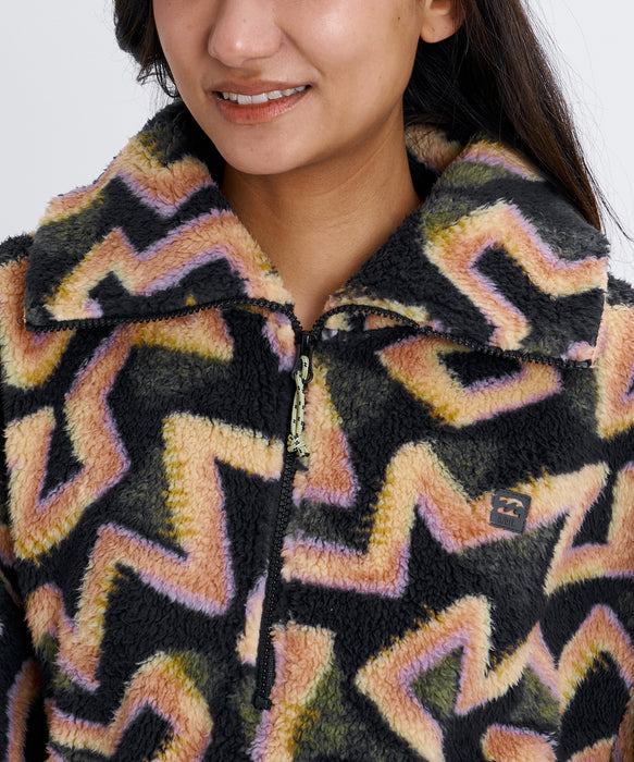 BILLABONG ウィメンズ BARRA SHERPA HALF ZIP スウェットジャケット 【2026年秋冬モデル】 BSD1 / M
