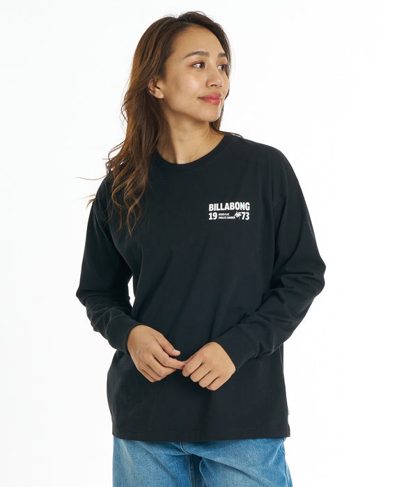 BILLABONG ウィメンズ SUN SURF & FUN BOY FIT LS TEE ロンT 【2026年秋冬モデル】 BLK / L