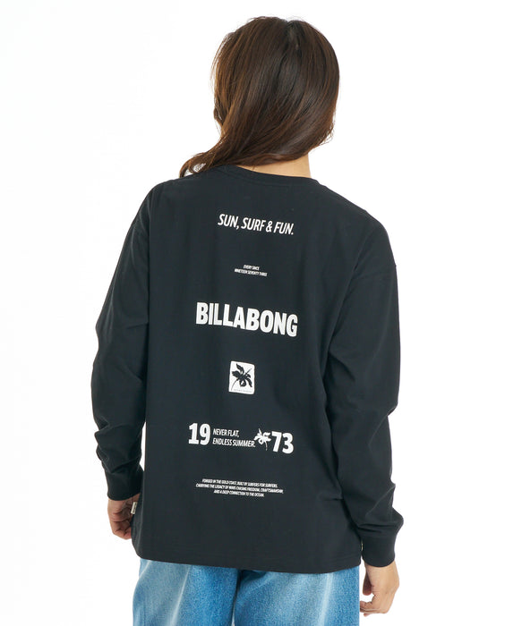 BILLABONG ウィメンズ SUN SURF & FUN BOY FIT LS TEE ロンT 【2026年秋冬モデル】 BLK / L