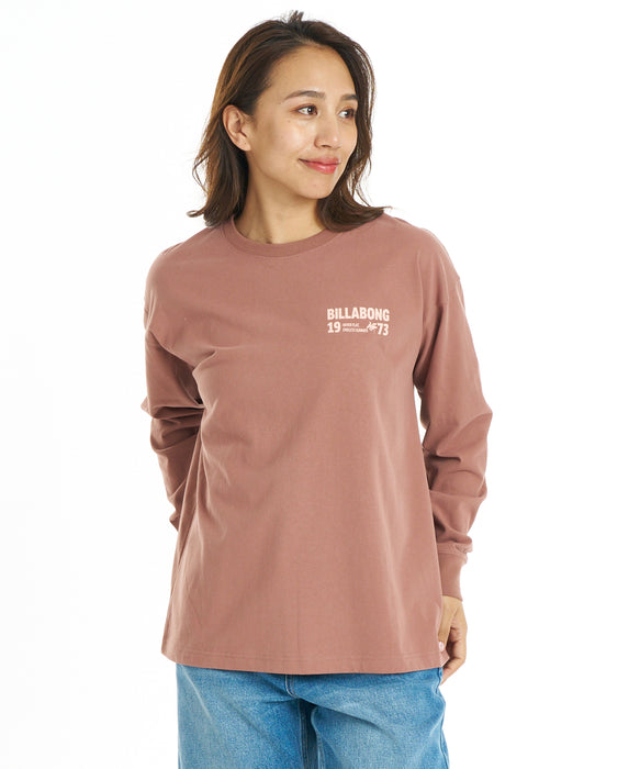 BILLABONG ウィメンズ SUN SURF & FUN BOY FIT LS TEE ロンT 【2026年秋冬モデル】 BRST / L