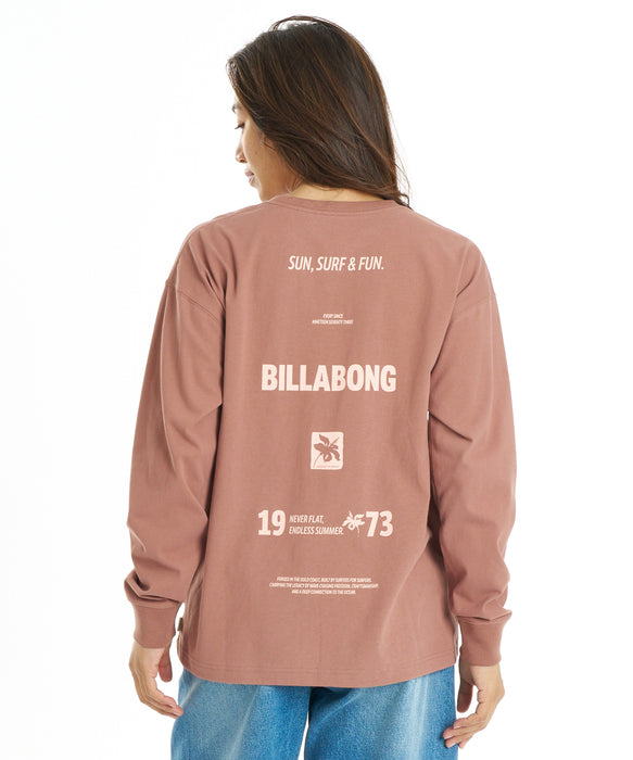 BILLABONG ウィメンズ SUN SURF & FUN BOY FIT LS TEE ロンT 【2026年秋冬モデル】 BRST / L