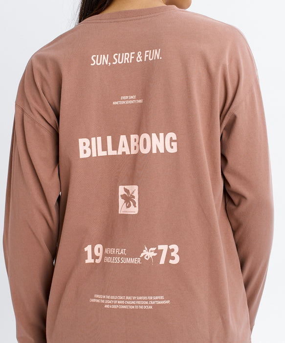 BILLABONG ウィメンズ SUN SURF & FUN BOY FIT LS TEE ロンT 【2026年秋冬モデル】 BRST / L